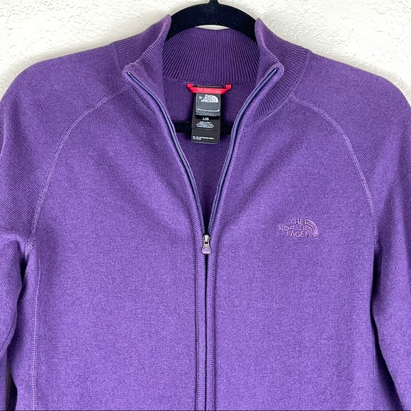 The North Face Full Zip Purple Women’s Sweater - Picture 3 of 6